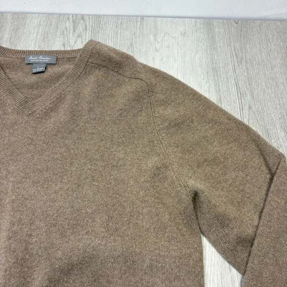 2 Daniel Cremieux Sweater Mens Large Black Cashmere V Neck Classic Pullover Blue - Picture 13 of 16